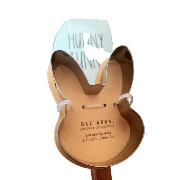 Rae Dunn Hunny Bunny Spatula and Cookie Cutter Set - Limited Edition, Fun & Func - Picture 3 of 7